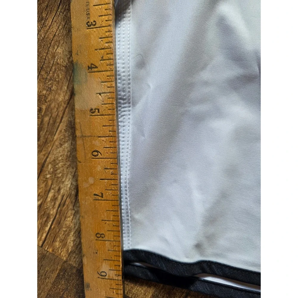 ONeill Mens Board Shorts 36 Black Teal‎ White Colorblock Striped Swim Trunks 9in